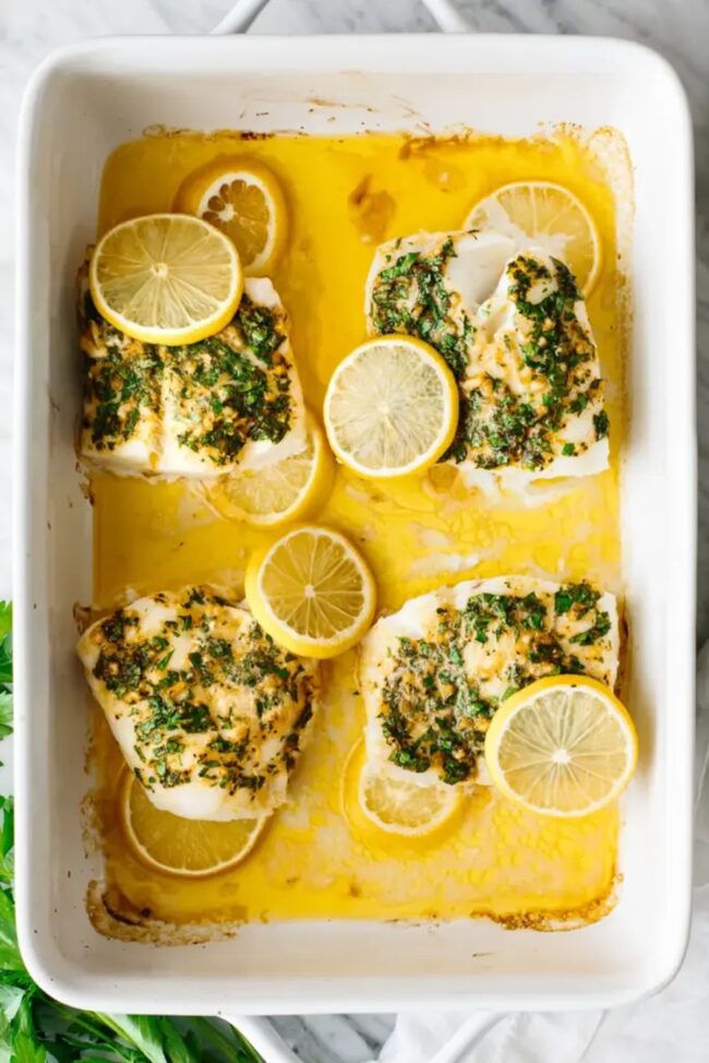 Baked Cod with Herbs