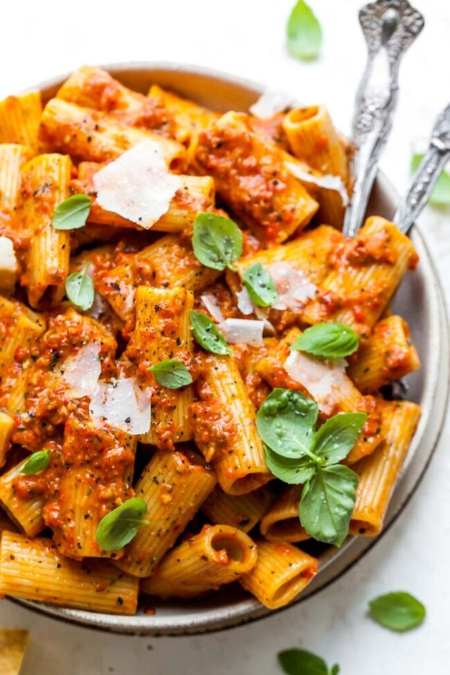 Pasta with Pesto Rosso