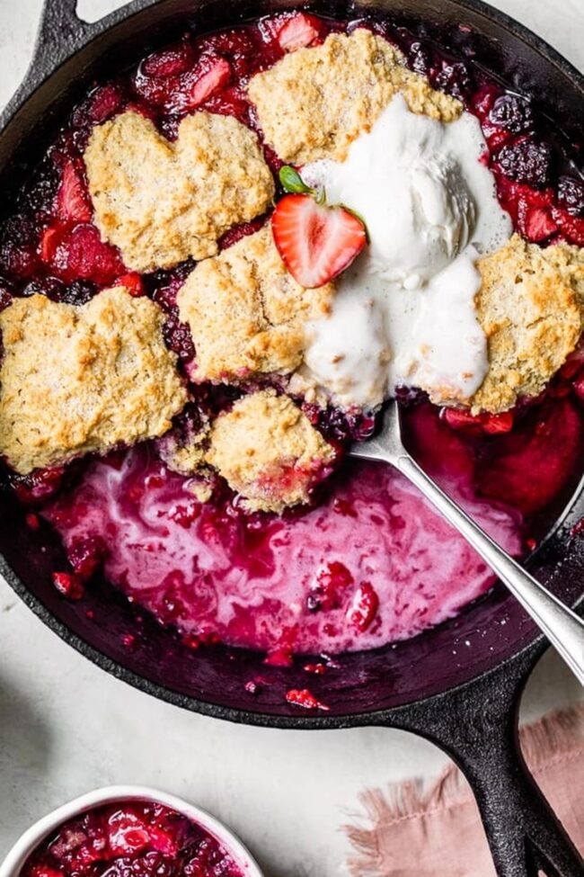 Buttermilk Raspberry Cobbler