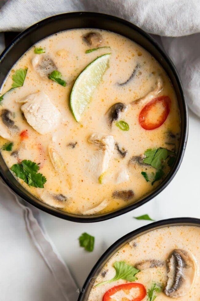 Thai Coconut Soup (Tom Kha Gai)
