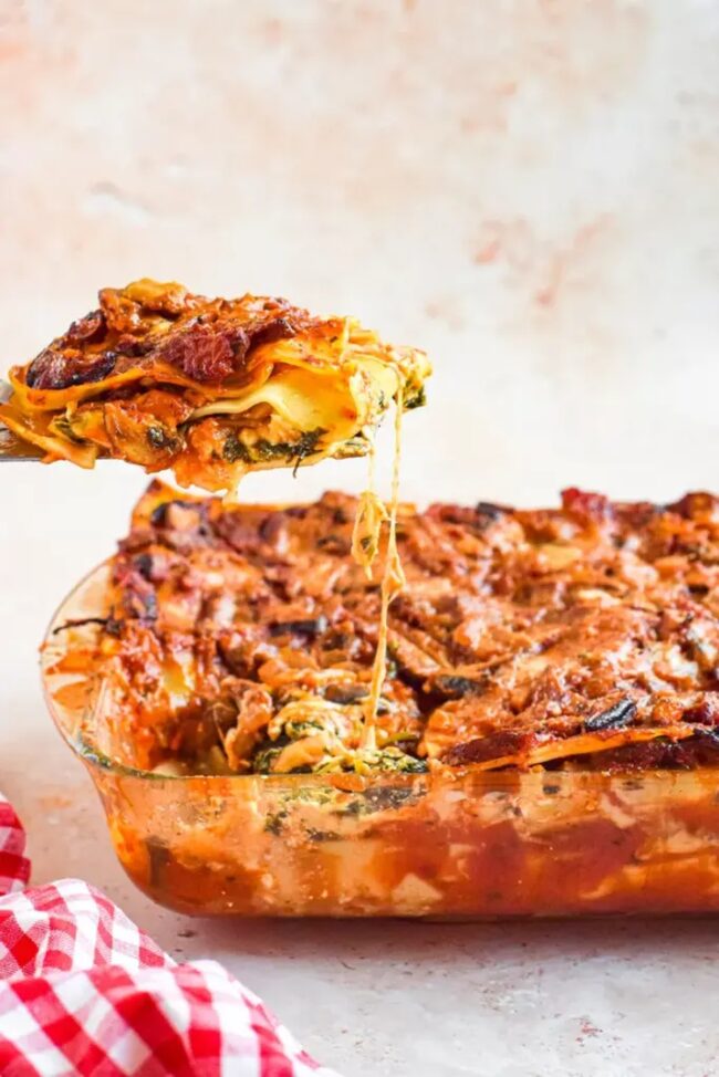 Mushroom and Spinach Lasagna