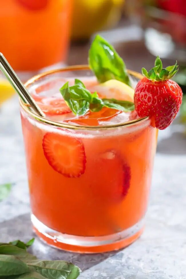 Strawberry Basil Lemonade