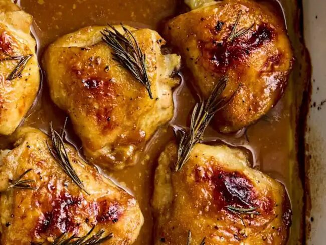 Maple Dijon Chicken Thighs