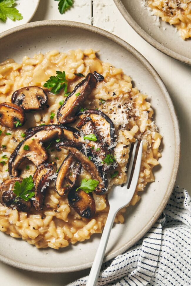 Creamy Cremini Mushroom Risotto