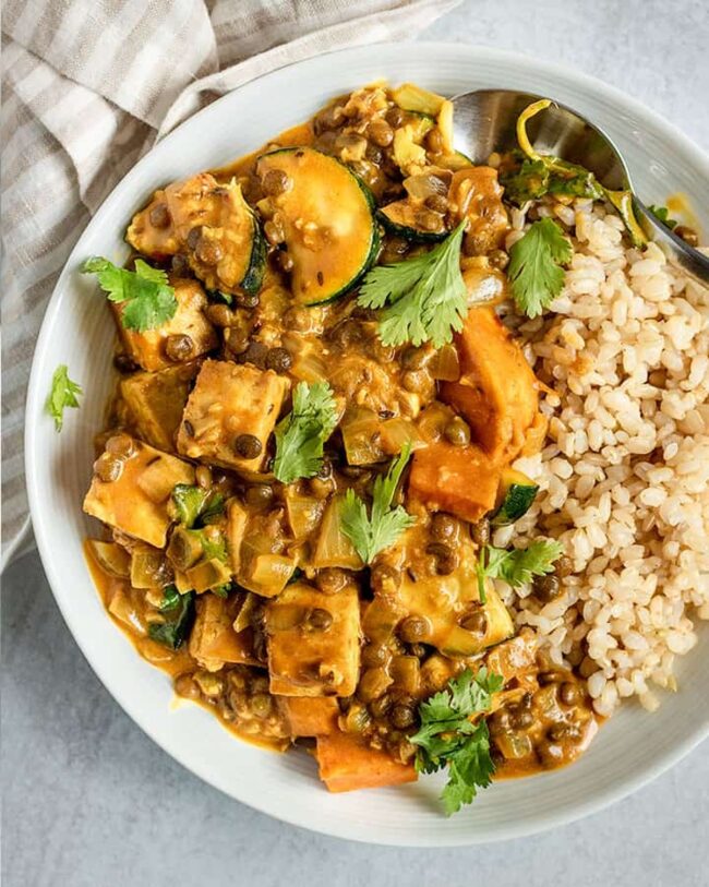 Garlic Ginger Tofu Bowl