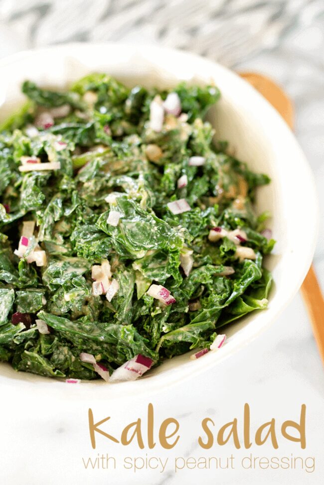 Spicy Peanut Kale Salad