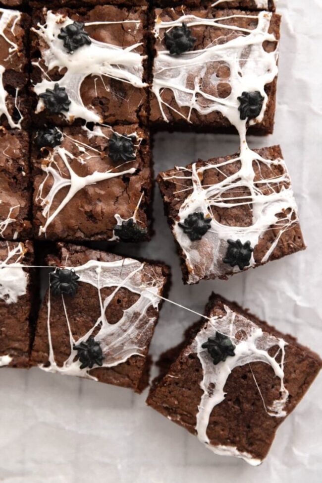 Spooky Spider Web Brownies