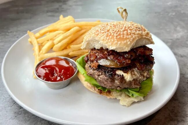 Blue Cheese Stuffed-Angus Burgers