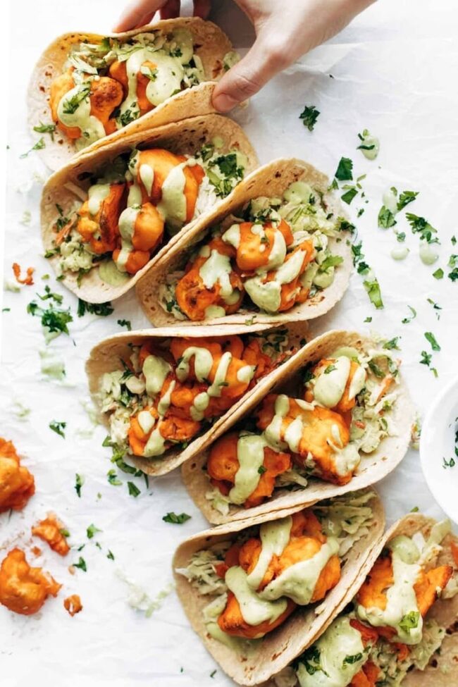 Buffalo Cauliflower Tacos