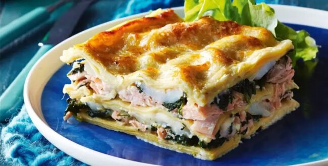 Salmon and Spinach Lasagna