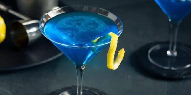 Blue curacao Martini