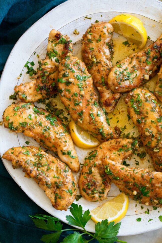 Lemon Garlic Chicken Tenderloins