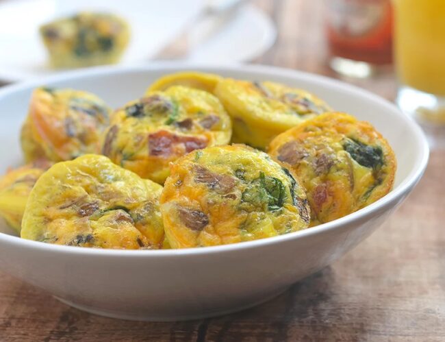 Bacon and Mushroom Egg Muffins