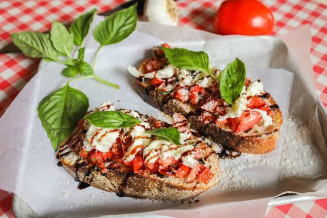Bruschetta with Fresh Mozzarella