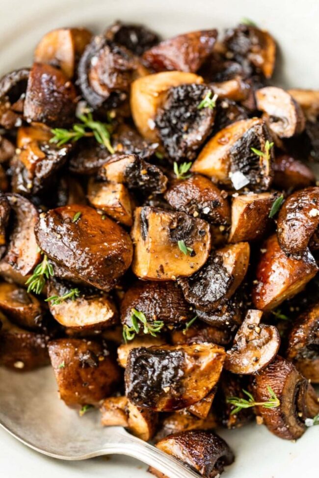 Roasted Cremini Mushrooms with Herbs