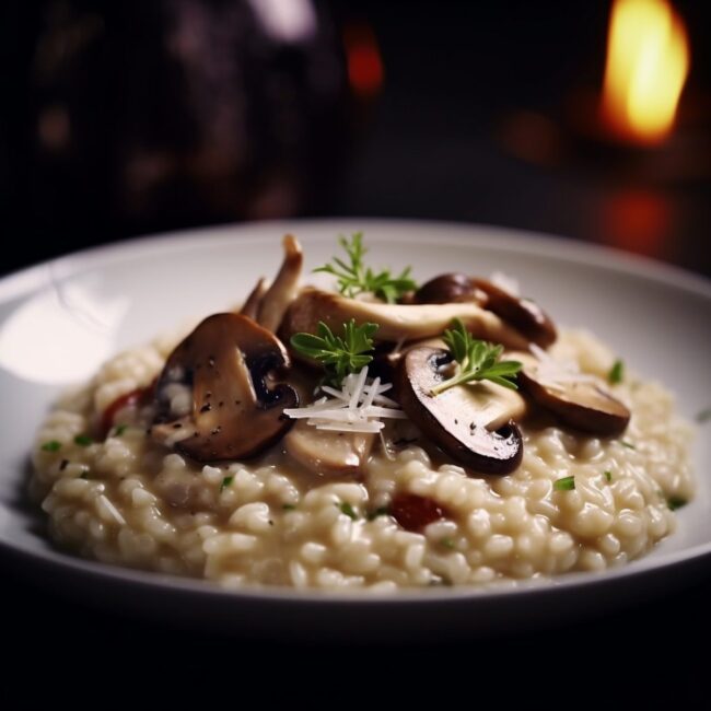 Baby Bella Mushroom Risotto