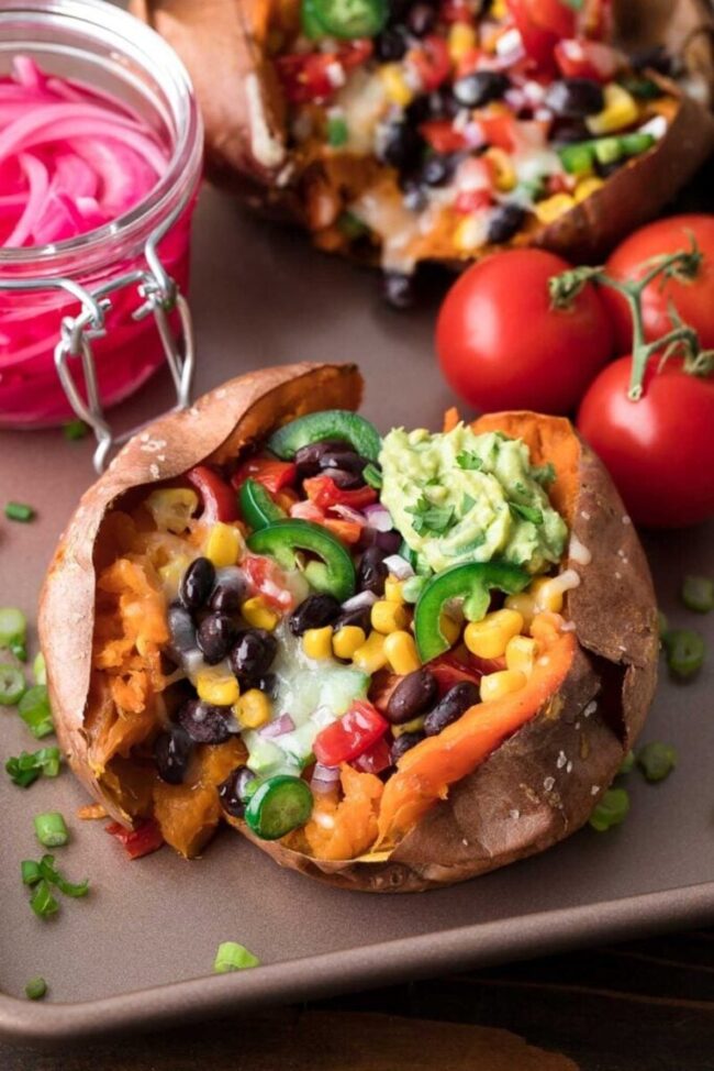 Black Bean Stuffed Sweet Potatoes