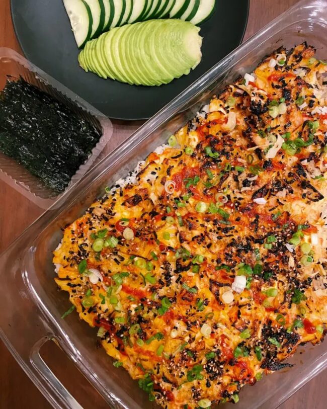 Spicy Crab Sushi Bake
