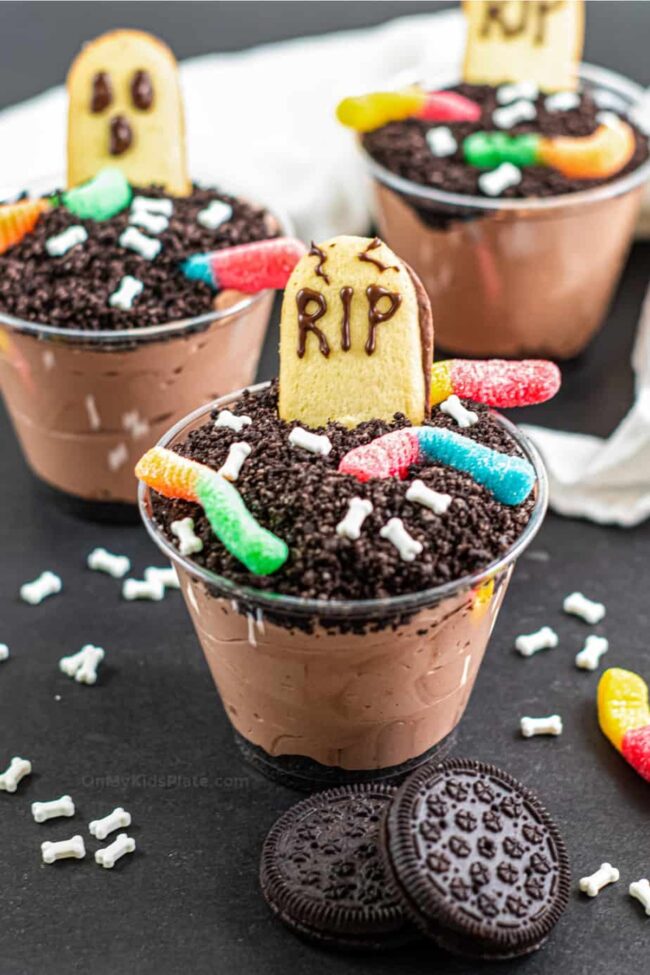 Graveyard Pudding Cups