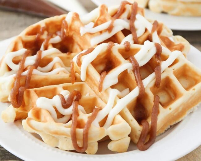 Cinnamon Roll Waffles