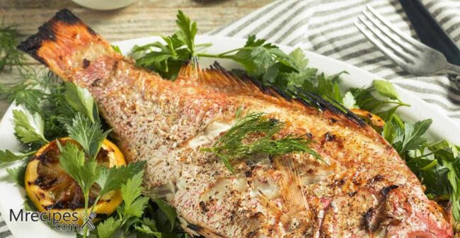 Lemon Herb Smoked Red Snapper