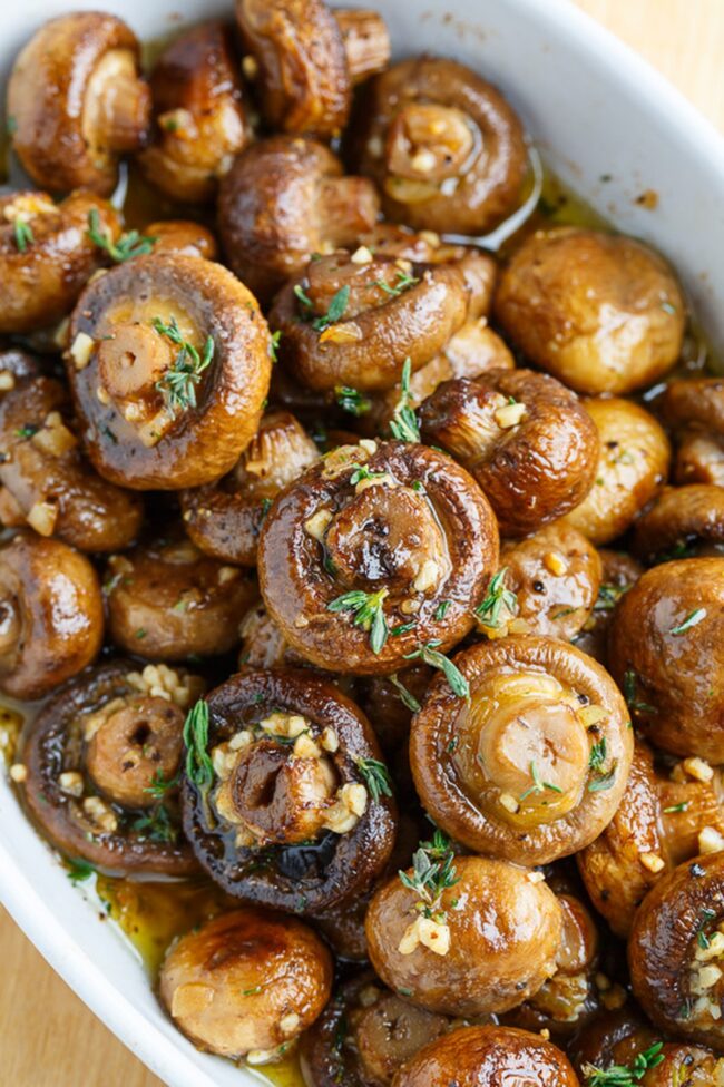 Grilled Cremini Mushrooms with Thyme