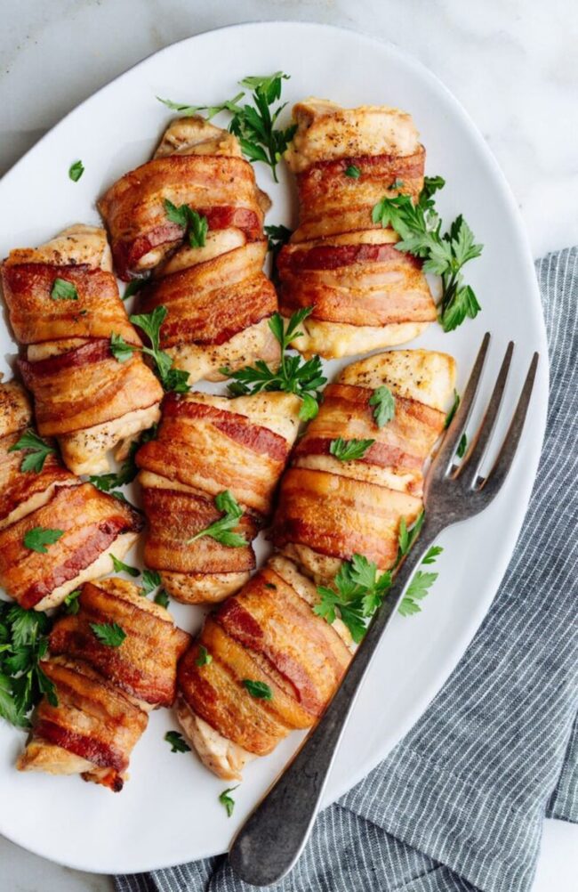 Bacon-Wrapped Chicken Thighs