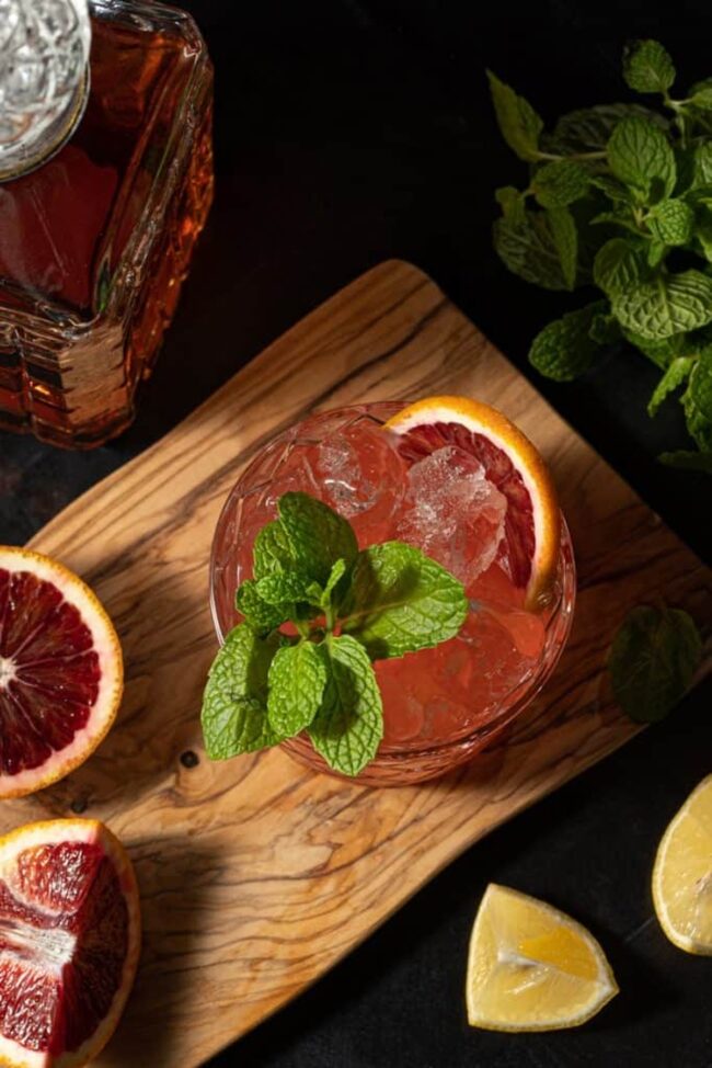 Blood Orange Mezcal Smash