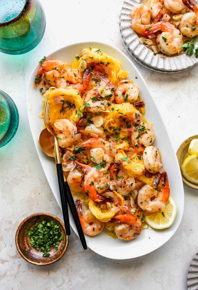 Shrimp Scampi with Spaghetti Squash
