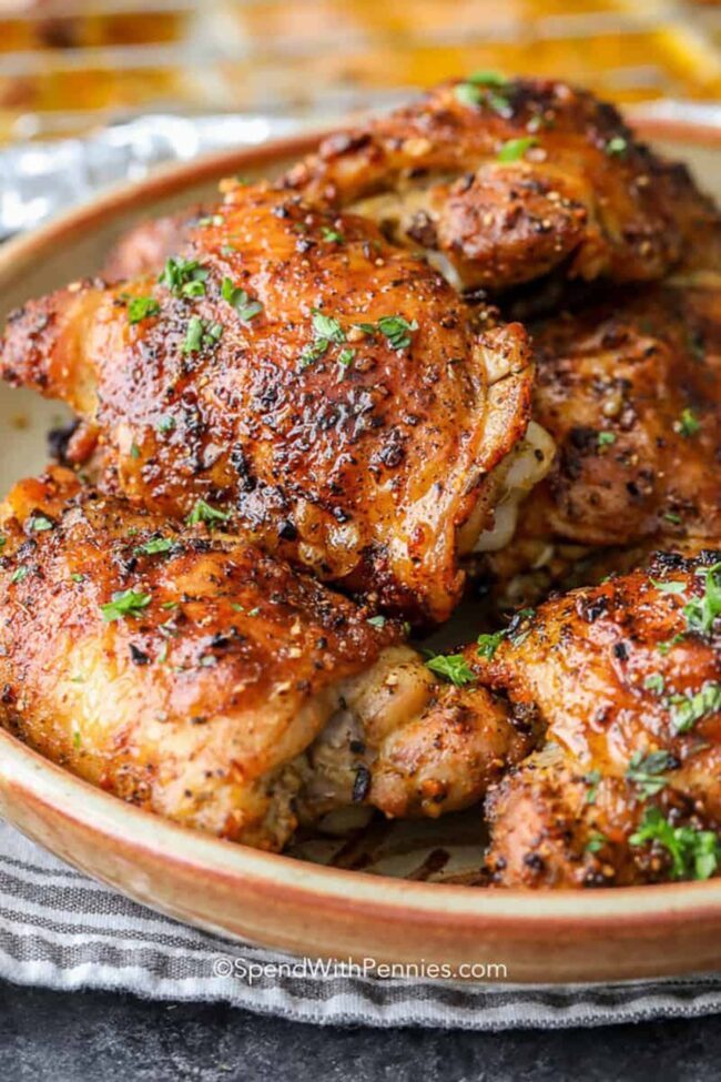 Oven-Baked Chicken Thighs
