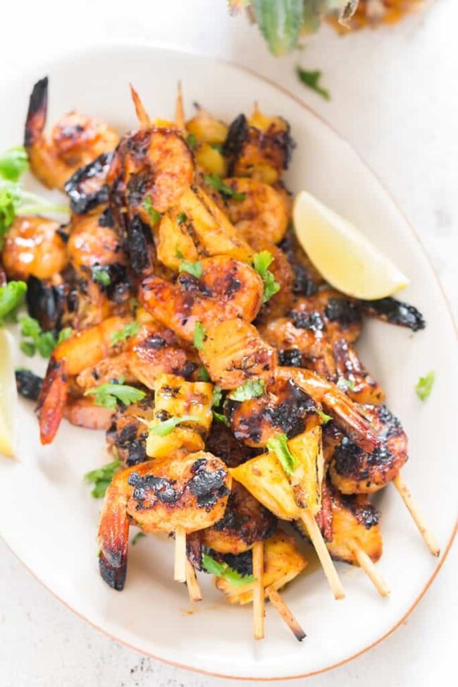 Pineapple Teriyaki Grilled Shrimp
