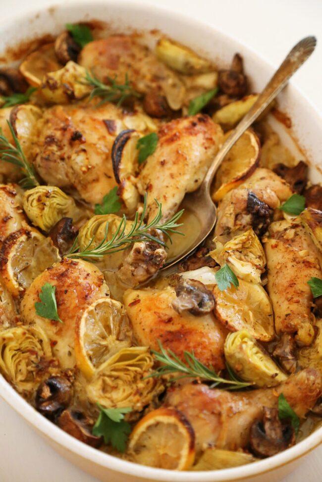 Baked Chicken with Artichokes