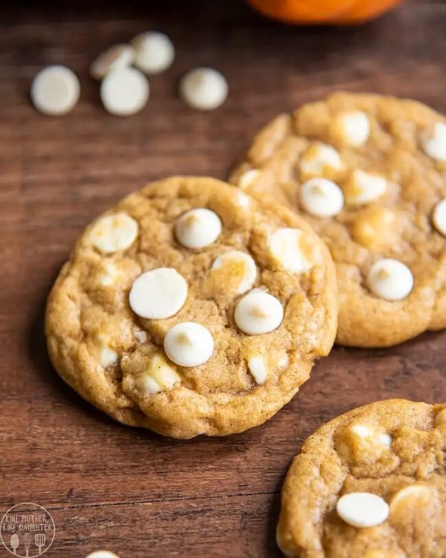 White Chocolate Pumpkin Cookies