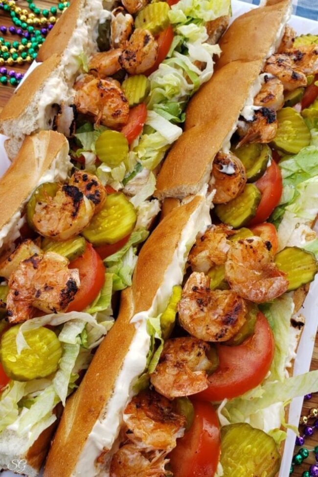 Grilled Shrimp Po Boys