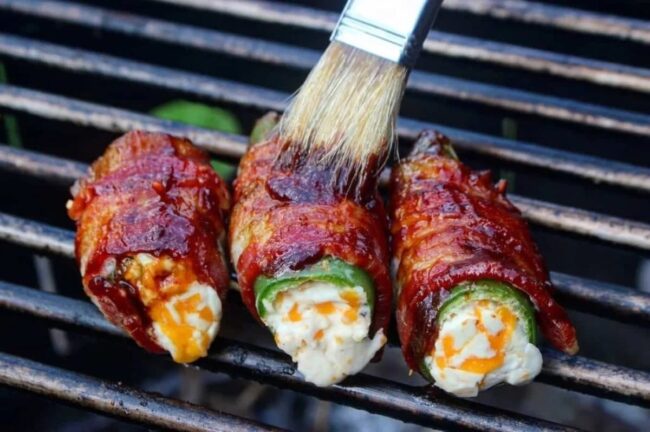 BBQ Bacon-Wrapped Jalapeno Poppers