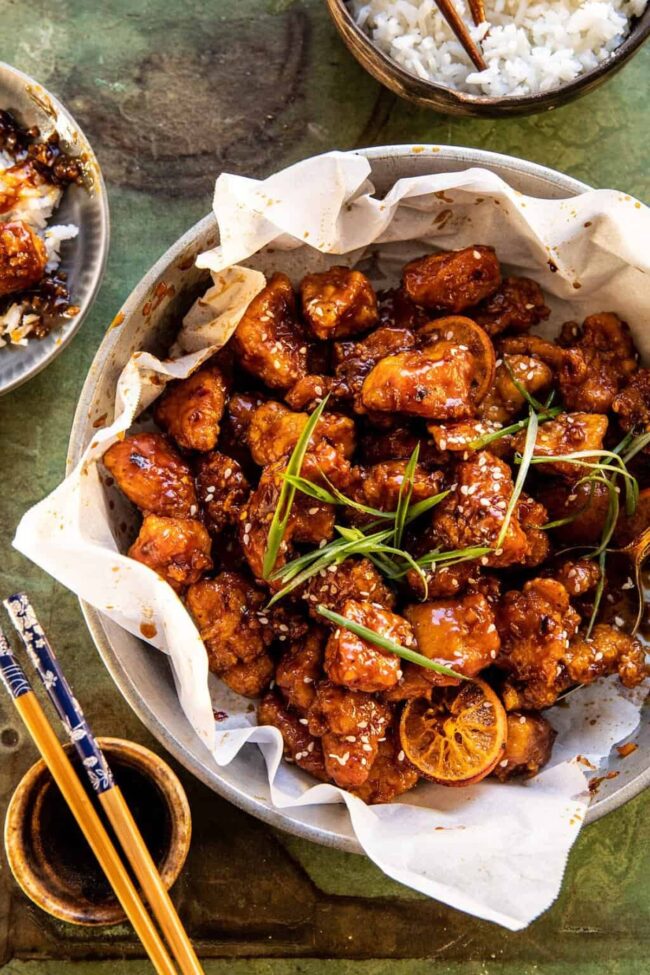 Spicy Orange Chicken Thighs