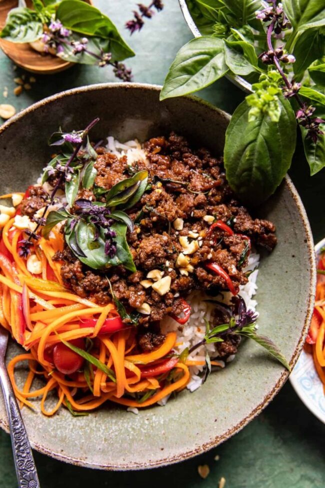 Thai Basil Beef Bowl