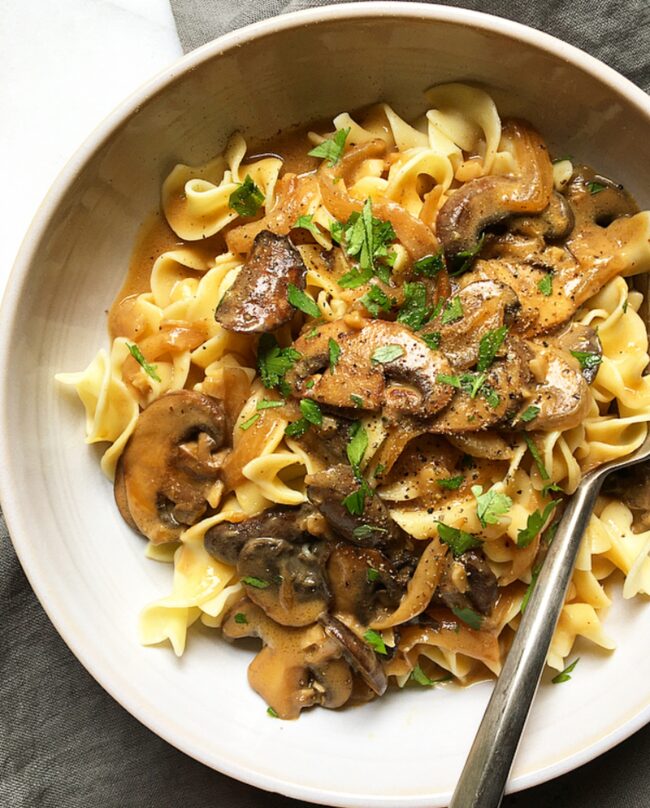 Creamy Mushroom Stroganoff