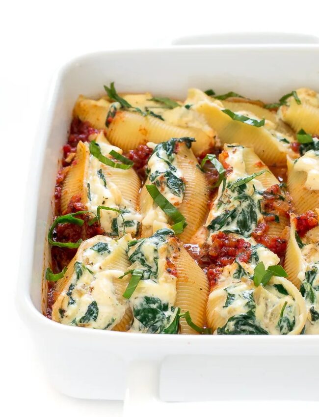 Spinach and Ricotta Stuffed Shells