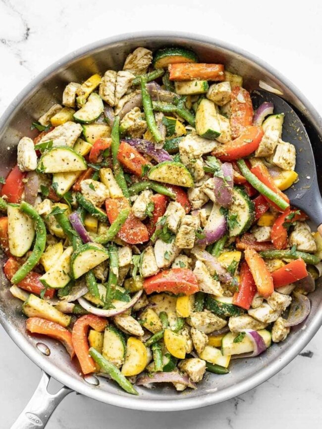Pesto Chicken and Vegetables Casserole
