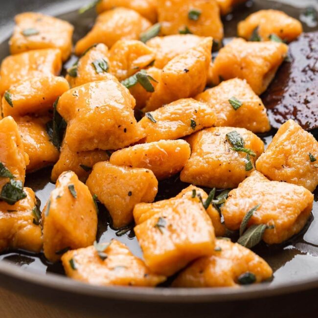 Maple Bacon Sweet Potato Gnocchi