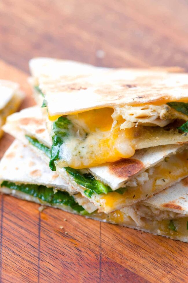 Pesto Chicken Quesadilla