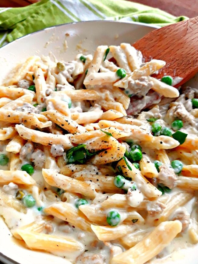 Creamy Turkey Pesto Pasta