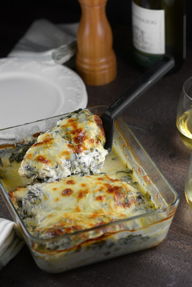Baked Chicken with Spinach and Mozzarella