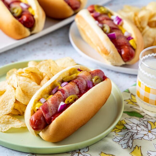 Bacon-Wrapped Hot Dog