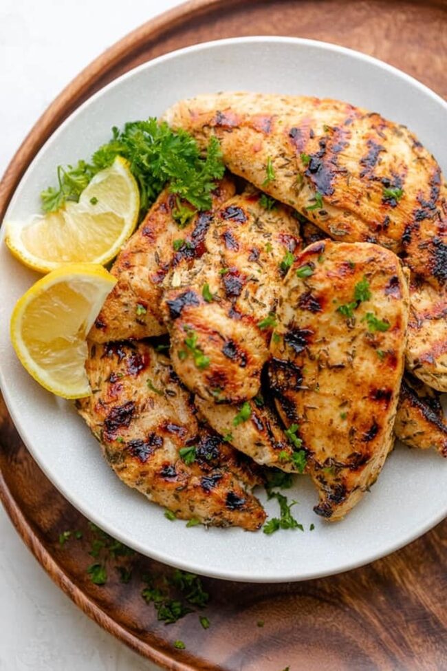 Grilled Chicken Tenderloins with Vegetables