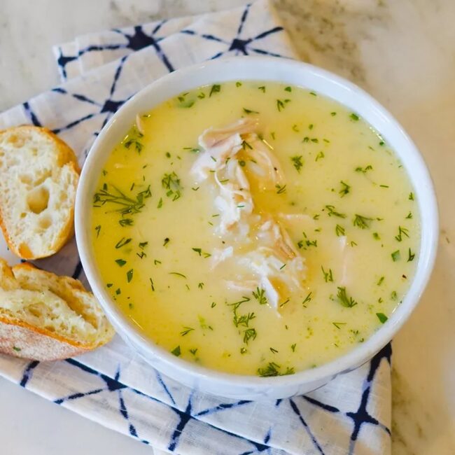 Greek Avgolemono Soup