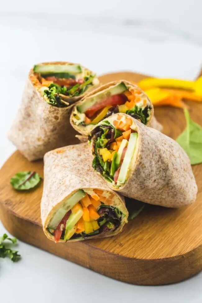 Vegetarian Hummus Wrap