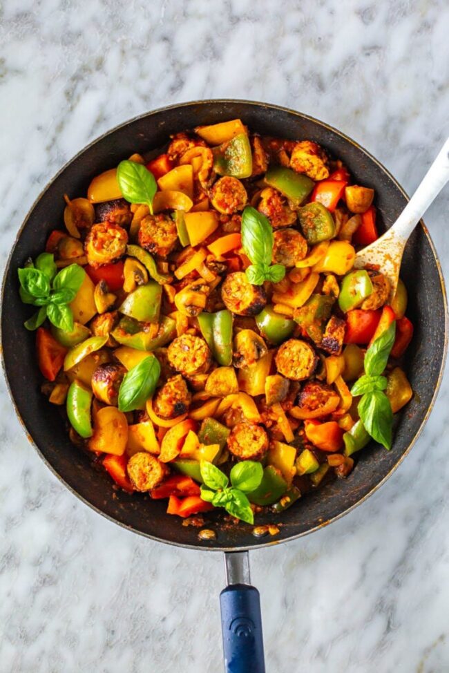 Turkey Sausage and Peppers