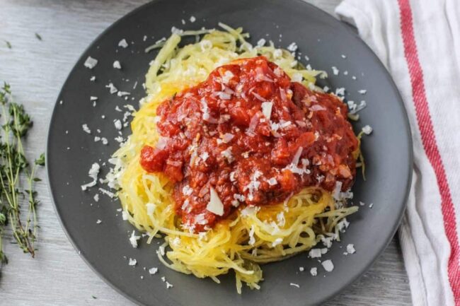 Spaghetti Squash with Marinara